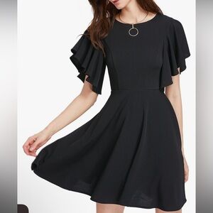 Romwe black skater/cocktail dress